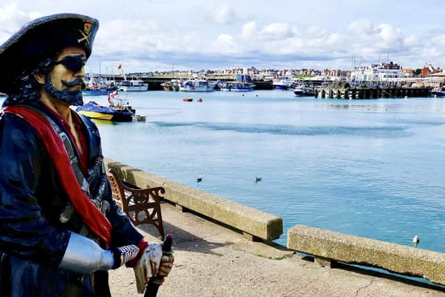Aled Jones sent in this photo of the pirate at Bridlington Harbour.