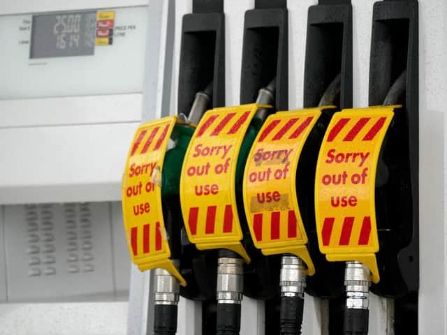 Police officers in Scarborough have been left unable to refuel after fears of disruption sparked panic buying. (Photo by Christopher Furlong/Getty Images)