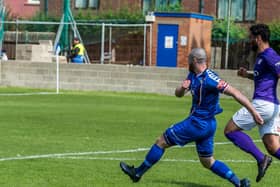 Bradley Fewster in action for Whitby against York in pre-season