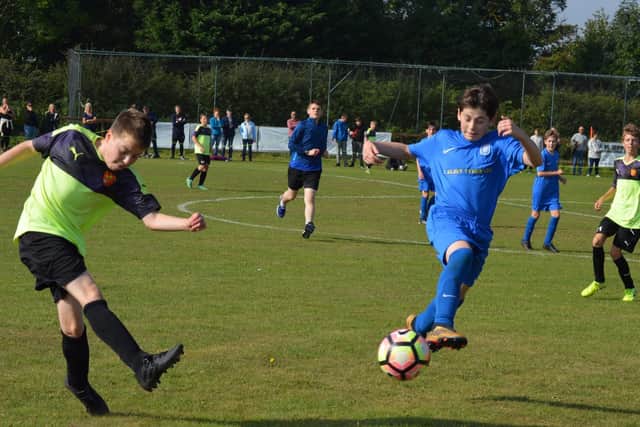 Heslerton U13s in action against Hunmanby
Photos by Cherie Allardice