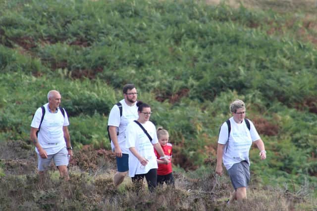 Zumba group walkers on the Rosedale circular.
