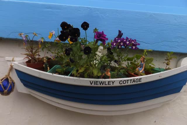 Neat little planter outside a Robin Hood's Bay cottage.