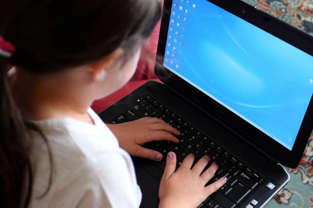 The data shows Humberside Police recorded 104 offences in which an adult engaged in sexual communication with a child under 16 between July 2020 and March. Photo: PA Images (posed by model)