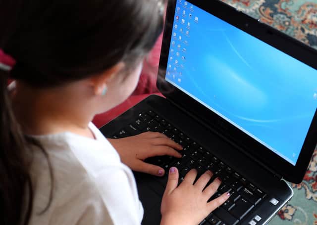 The data shows Humberside Police recorded 104 offences in which an adult engaged in sexual communication with a child under 16 between July 2020 and March. Photo: PA Images (posed by model)