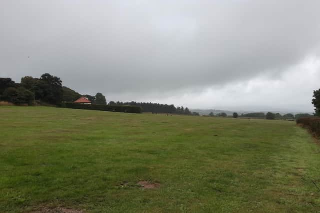 The under-used sports field off Whitby's Larpool Drive, which could soon be used as a cemetery site.