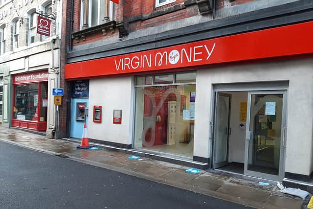 Whitby's branch of Virgin Money, formerly Yorkshire Bank.