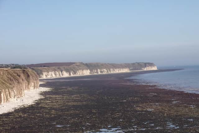 John Hemsworth sent in this image of the sweep of white cliffed coastline, showing its natural beauty.