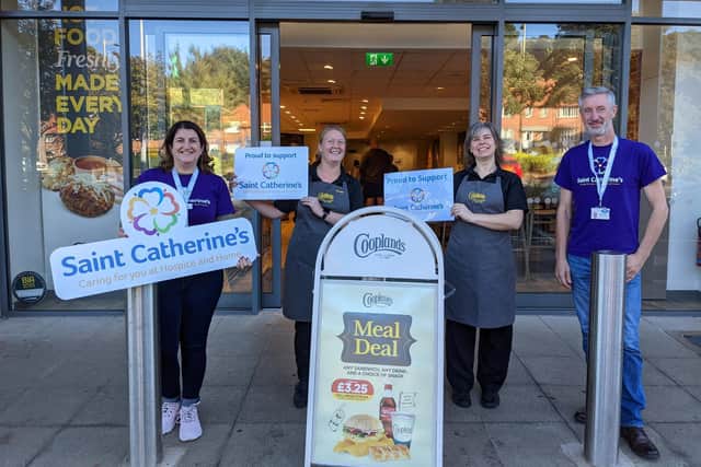 Tracy Calcraft, Rachel Donaldson, Jane Harland and Richard Barwick outside Cooplands Eats & Seats.