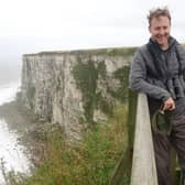 Actor Sam West is pictured at RSPB Bempton. Photo courtesy of RSPB Images