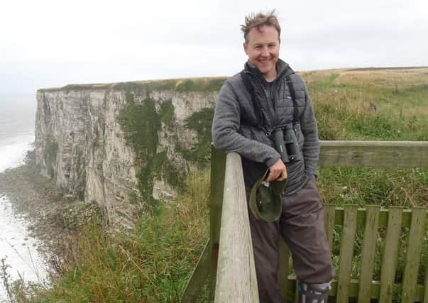 Actor Sam West is pictured at RSPB Bempton. Photo courtesy of RSPB Images