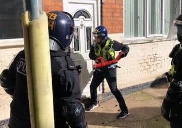 A raid in Bridlington as part of Operation Gateehouse.