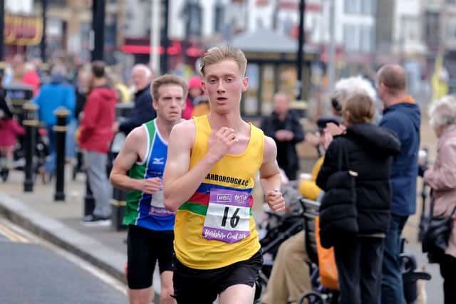 Scarborough AC's Jackson Smith was the Junior winner of the McCain Yorkshire Coast 10K
Photo by Richard Ponter