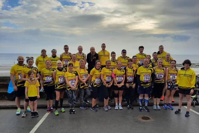 Brid Road Runners line up before the Scarborough 10K