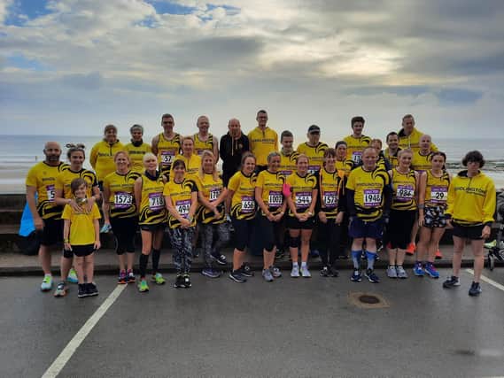 Brid Road Runners line up before the Scarborough 10K