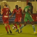 Harold Monkam in action for Bridlington Town in the 1-1 draw at home to Frickley

Photos by Dom Taylor - available to order by Emailing s70dom@gmail.com or on Facebook at DT Sports Photographs