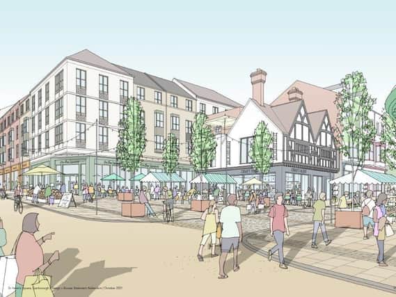 An artist's impression of the scheme proposed for Newborough in Scarborough issued by developers Wrenbridge and Buccleuch Property.