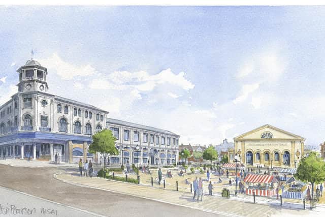An artist's impression of a plan for Market Square based on an urban renaissance blueprint produced in 2002-2004. (Photo: Neil Pearson)