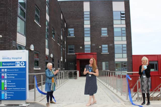 From left: Doff Pollard, Whitby Governor; Sharon Mays, former Chair of Humber Teaching NHS Foundation Trust and Michele Moran, Chief Executive.