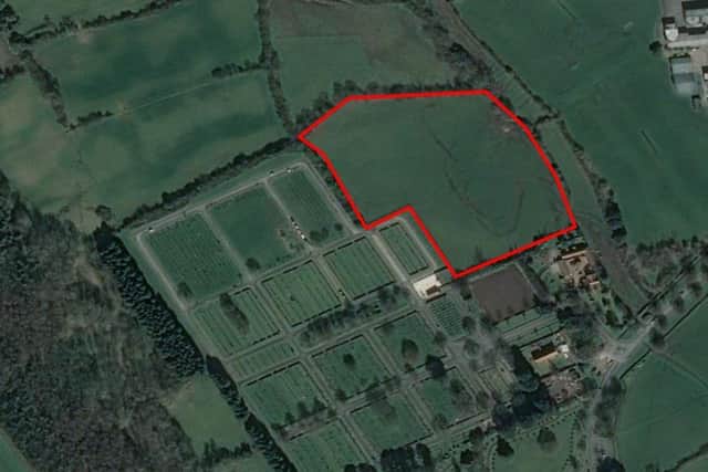 The proposed extension to the Woodlands Cemetery in Scarborough.