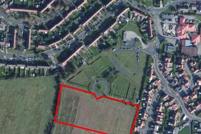 The proposed extension to the Lawns Cemetery in Filey.