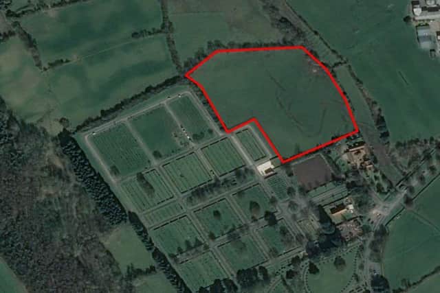 The proposed extension to the Woodlands Cemetery in Scarborough.