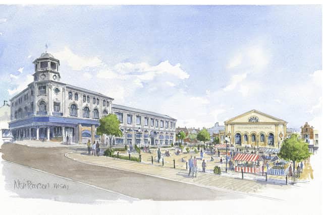 An artist's impression of a plan for Market Square based on an urban renaissance blueprint produced in 2002-2004. (Photo: Neil Pearson)