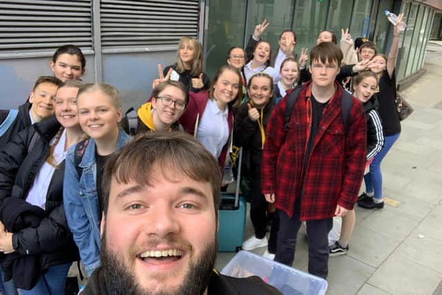 Students from the Pauline Quirke Academy in Scarborough performed at London's West End