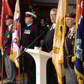 The lifeboathouse Remembrance Service in 2019.