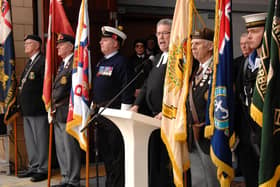 The lifeboathouse Remembrance Service in 2019.