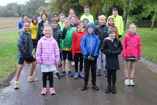 Bridlington Road Runners' juniors before their cross-country opener