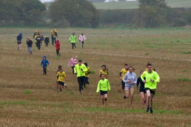 Bridlington Road Runners' juniors in action at their cross-country opener
