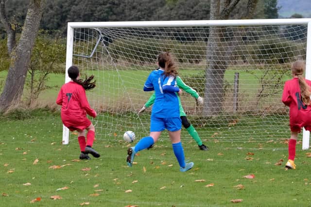 Scarborough Ladies U13s aim a shot at goal
Photo by Richard Ponter