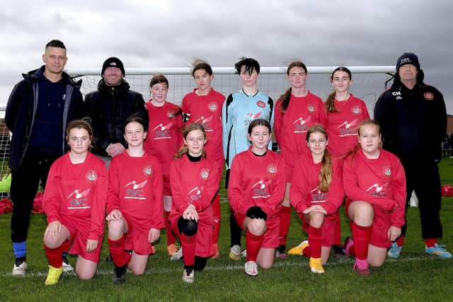 Scarborough Ladies Under-13s before their 8-0 home win against York RI

Photo by Richard Ponter
