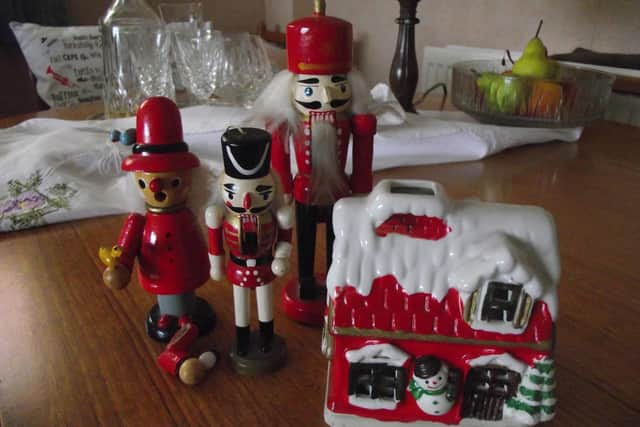 Christmas decorations brought back from Germany
