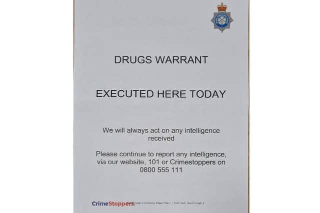 Drugs warrant executed