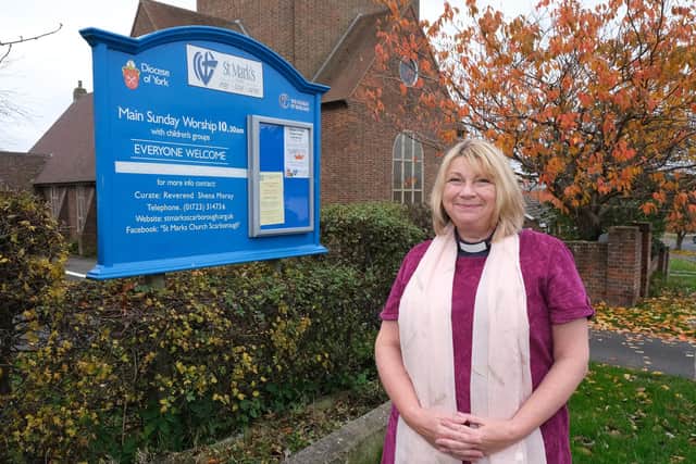 Reverend Shena Moray is being installed as the new vicar at St. Mark's Church, Newby and St. Luke's Church, Scarborough.