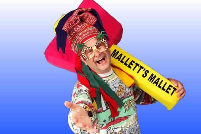 Timmy Mallett will be on stage with his Itsy Bitsy, Wacaday, Malletts Mallet Show at Skirlington Market.