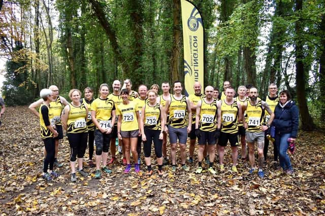 Bridlington Road Runners line up at the East Yorkshire Cross Country League match at Welton Dale on Sunday November 14