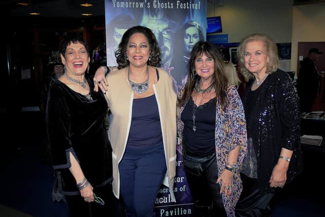 Adding glamour to the Tomorrow's Ghosts festival in 2019 were Martine Beswick, Pauline Peart, Caroline Munro and Valerie Leon at Whitby Pavilion.