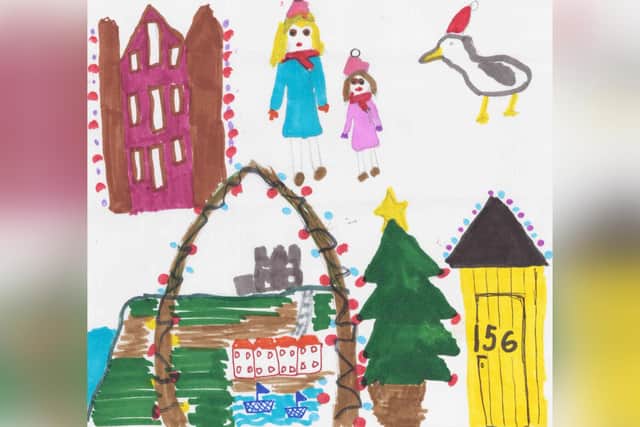 WINNER - Olivia Owen-Taylor, 8, winning design for the 2021 Mayor of Whitby's Christmas card.