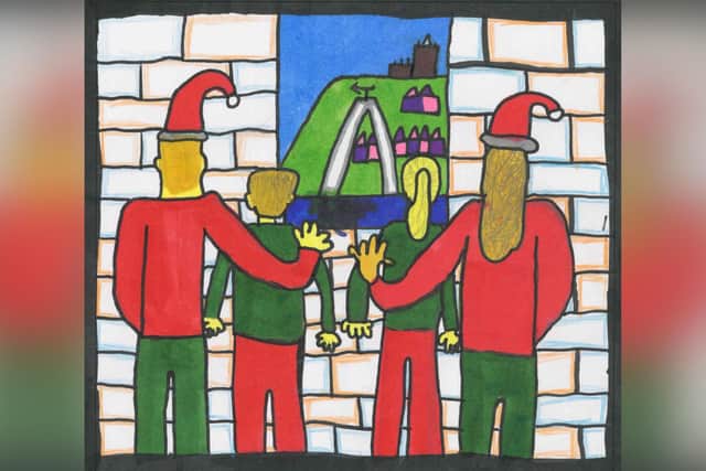 HIGHLY COMMENDED - Ellie Rose Patton's Christmas card design.