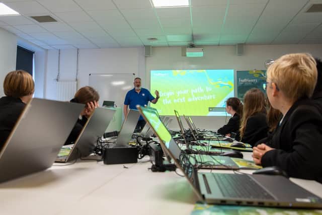 Youngsters from Scarborough and Whitby taking part in CyberFirst sessions at CU Scarborough.