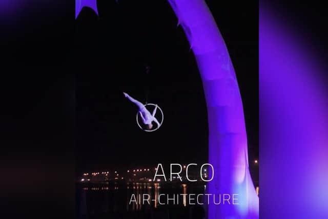 Arco, a freestanding arch with its own light show.