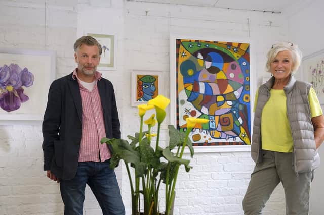 Artists Adam King and Speth Milnes are taking part in a Christmas art exhibition staged at Adam's studio in Gladstone Lane, Scarborough
