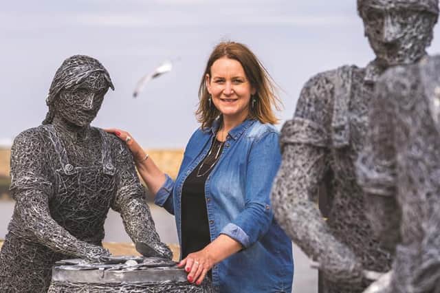 Whitby sculptor Emma Stothard who created the town's maritime sculpture trail.