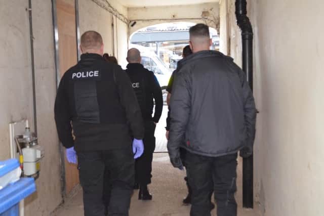 Police in Filey target suspected drug dealers as part of the force's Proactive Fortnight. (Credit: North Yorkshire Police.)