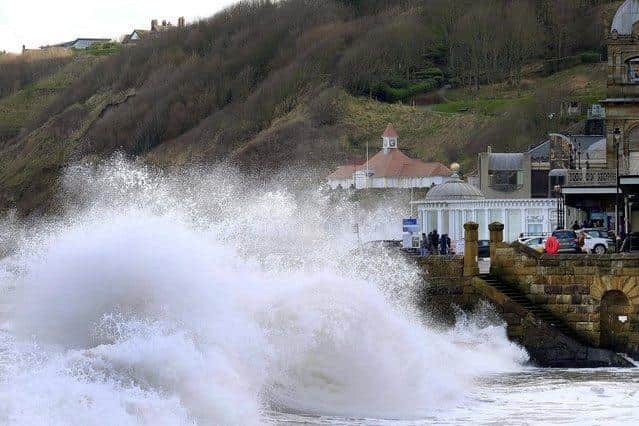 A previous wet and windy day in Scarborough.