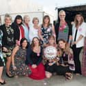This fantastic photograph was taken during the Katherine Jenkins concert at The Blue Bell Hotel in Burton Agnes in 2014. Maz Rhodes from Bridlington enjoys a suprise hen night at the concert. (ndtp-msh1422x571)