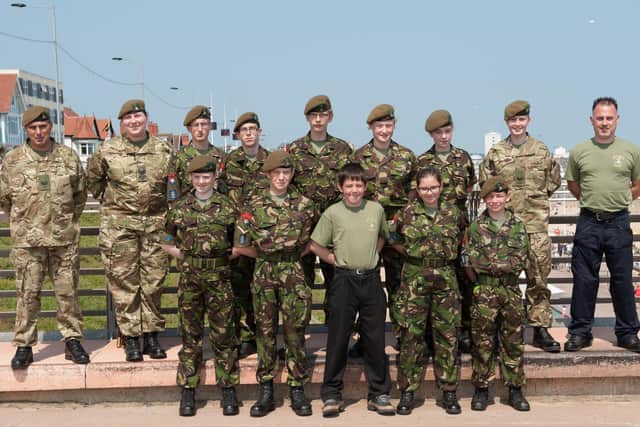 Bridlington Army Cadet Force members pose for the photographer at the Bridlington Community Armed Forces Day in 2013. (nbfp-msh1327x199)