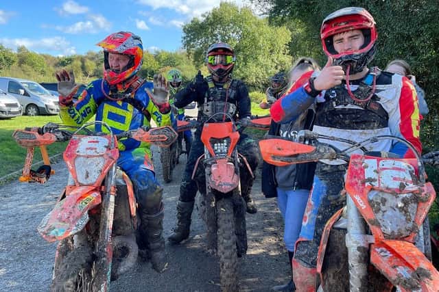 Ethan Marquis, right, in Enduro action